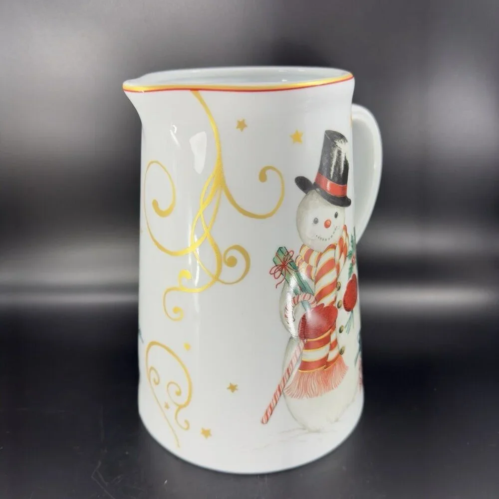 Williams Sonoma Twas The Night Before Christmas Ceramic Large Pitcher‎ Carafe
